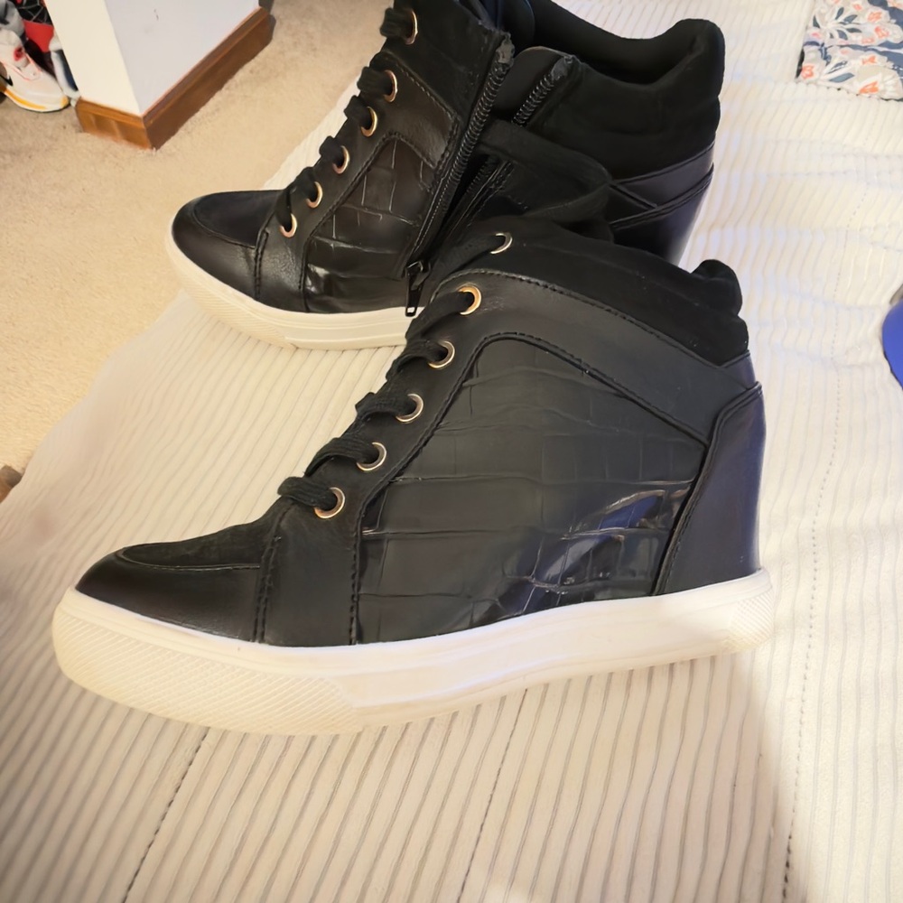 Aldo Black Platform Sneakers